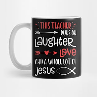 Teacher Laughter Love Jesus Fish Christ Mug